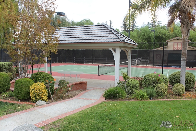 Leon Mansion Tennis Court & Barn